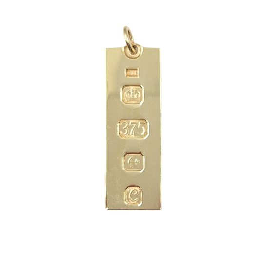 9ct Yellow Gold Ingot Pendant