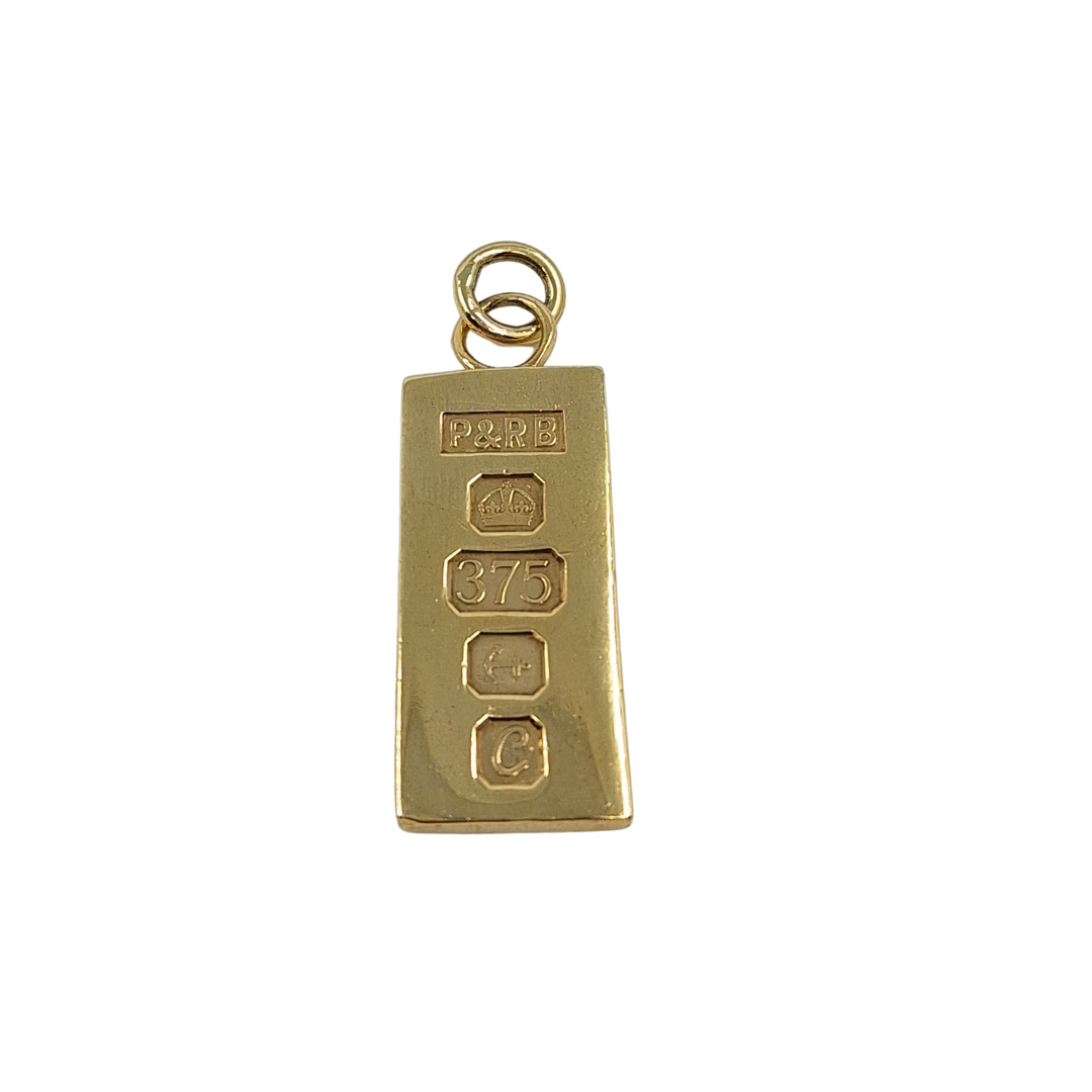 9ct Yellow Gold Ingot Pendant