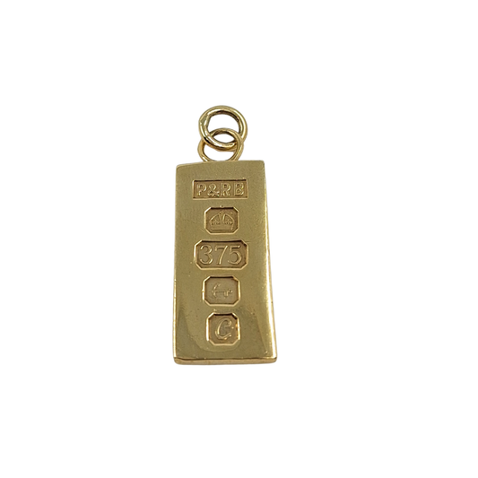 9ct Yellow Gold Ingot Pendant