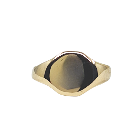 9ct Yellow Gold Plain Signet Ring