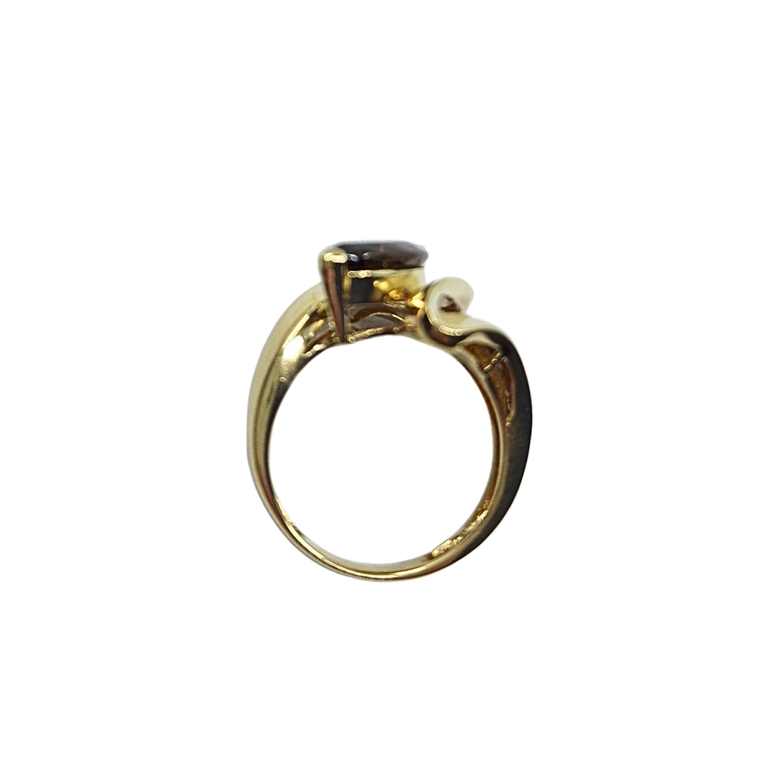 9ct Yellow Gold Smoky Quartz Ring