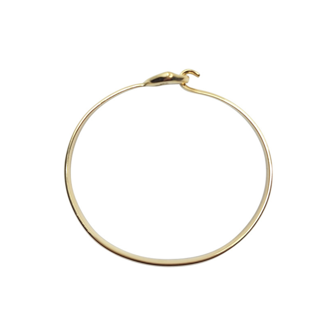 9ct Yellow Gold Heart Hook Bangle