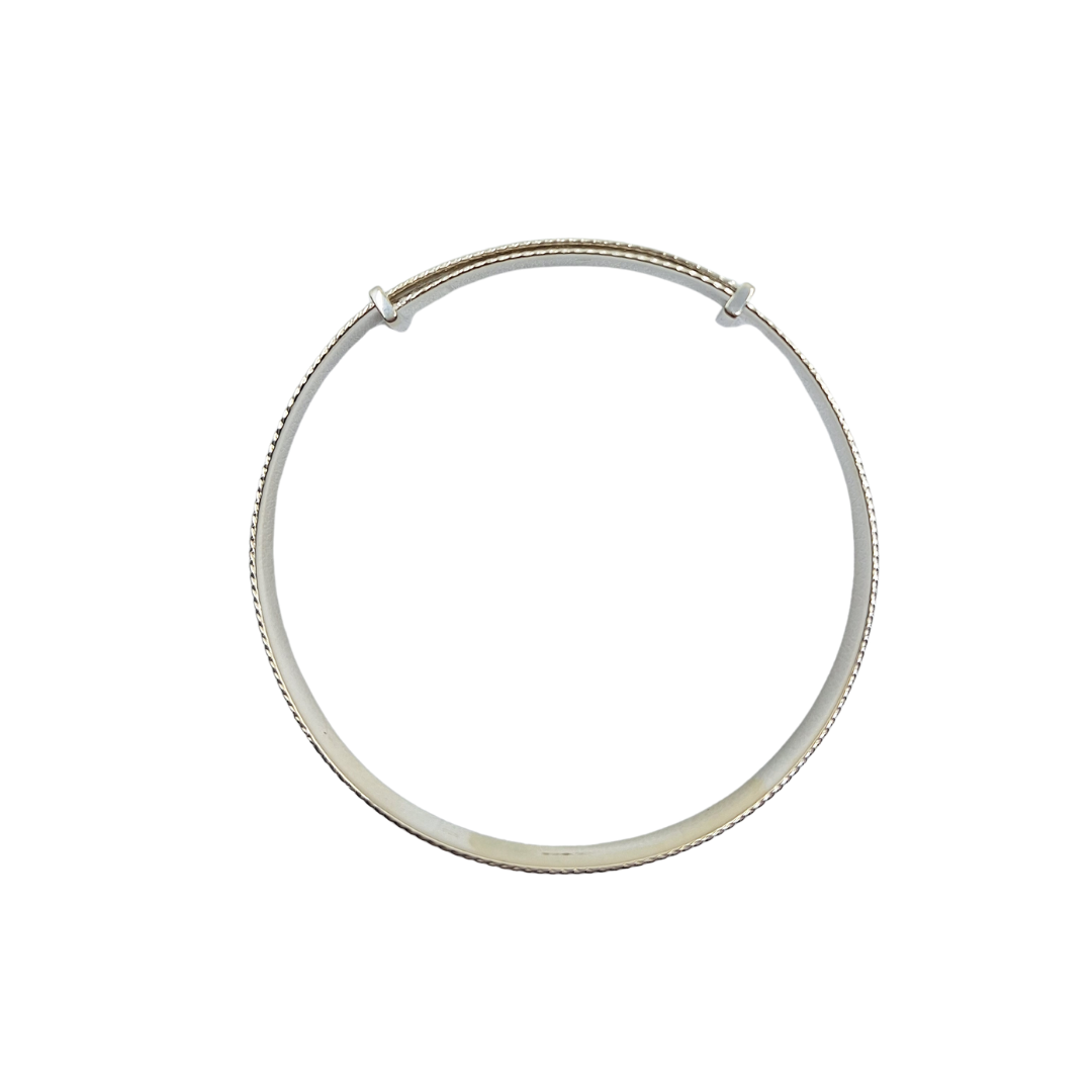 Silver Engraved Expanding Bangle
