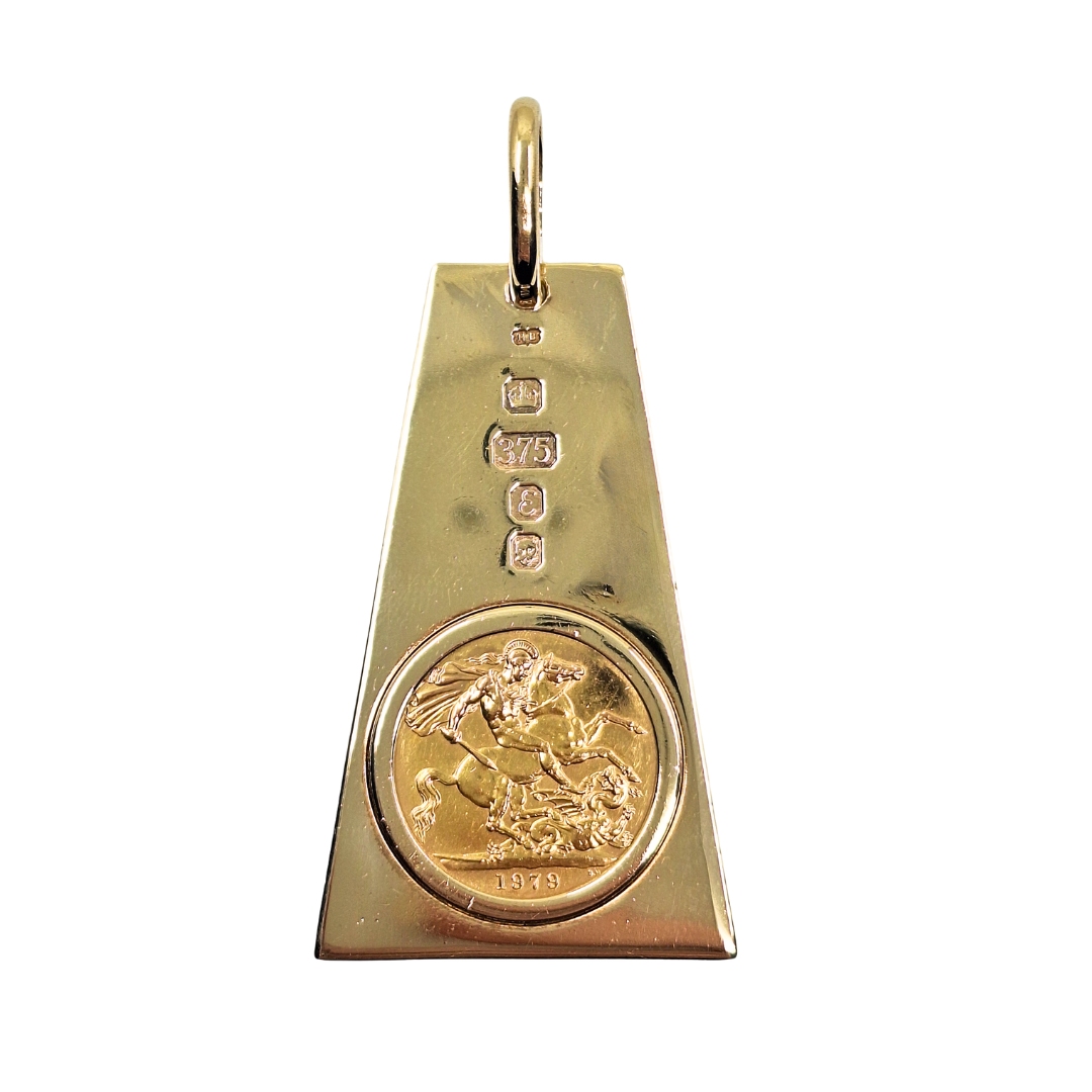 Full Sovereign Ingot Pendant 1979