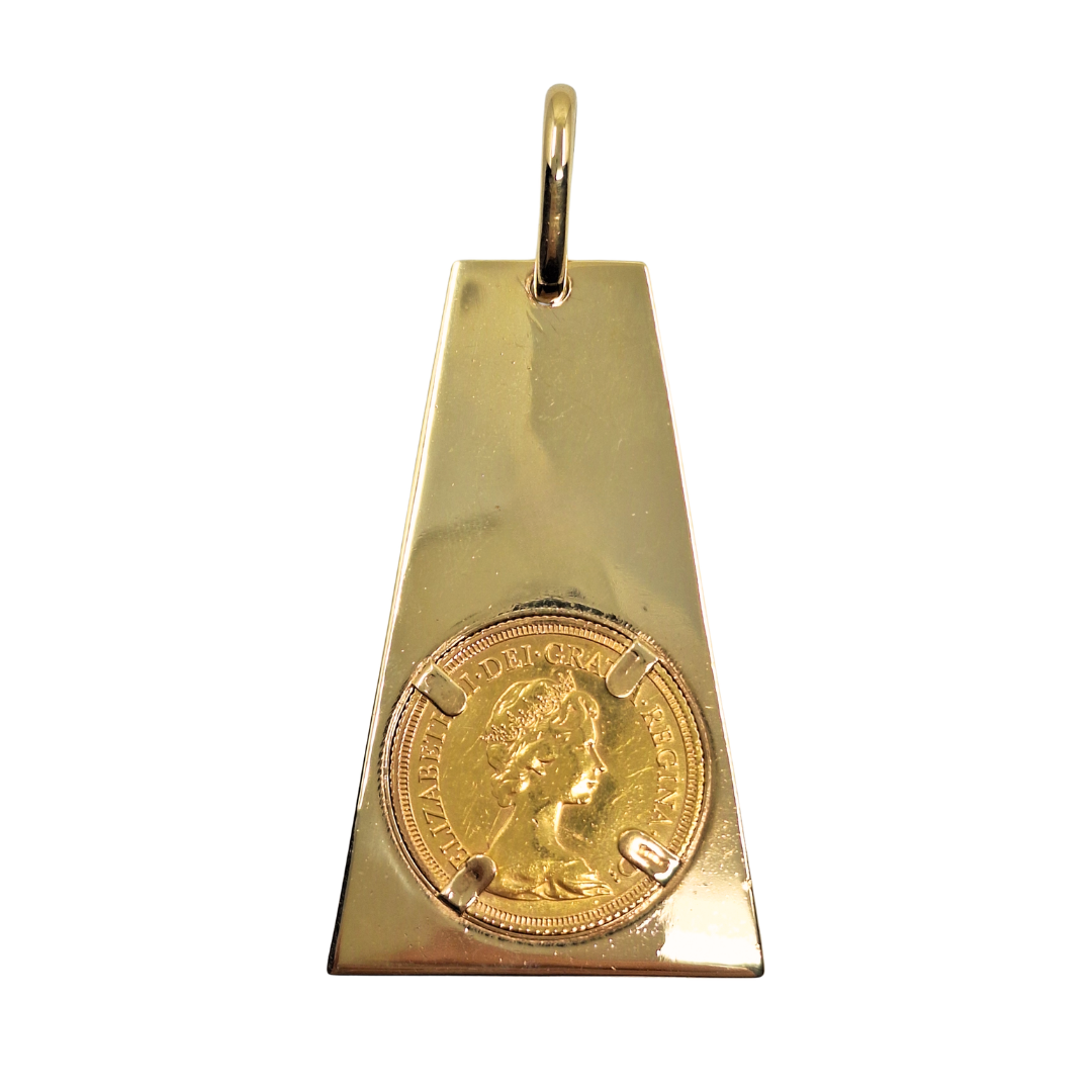 Full Sovereign Ingot Pendant 1979
