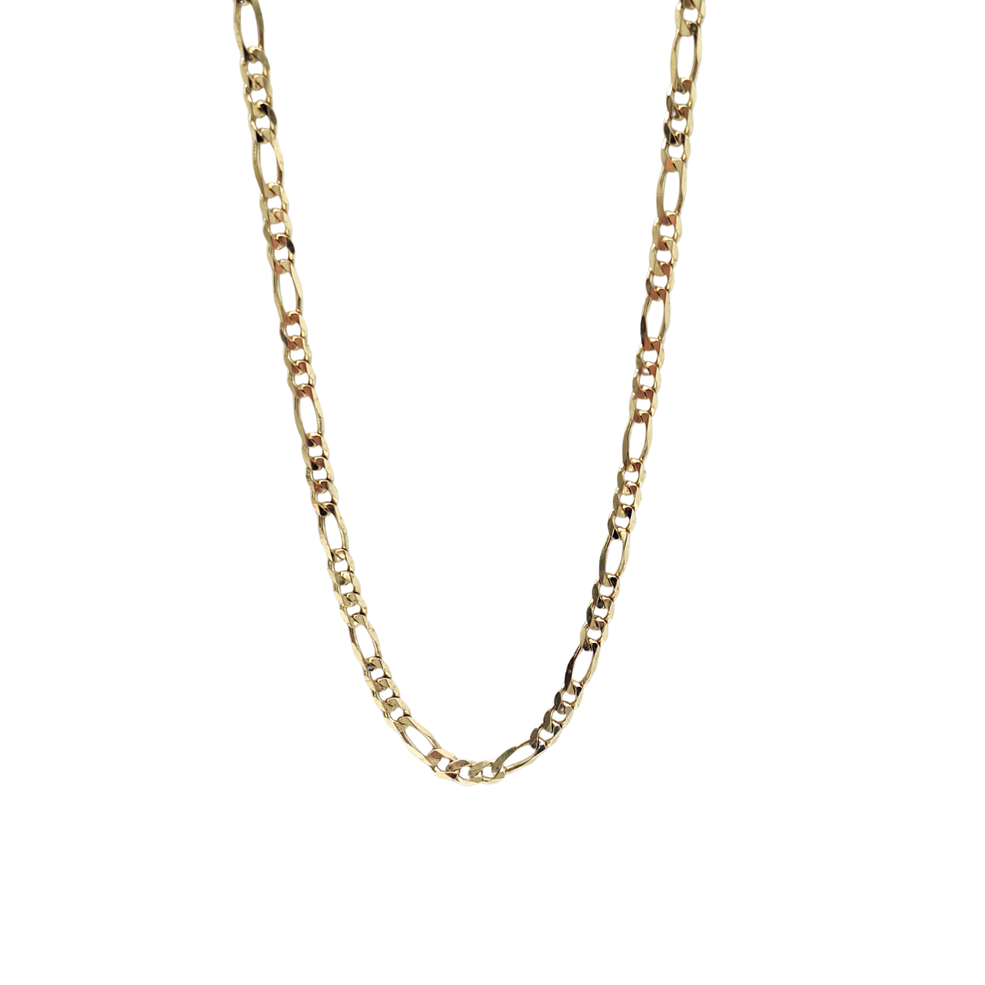 9ct Yellow Gold Figaro Chain 22"