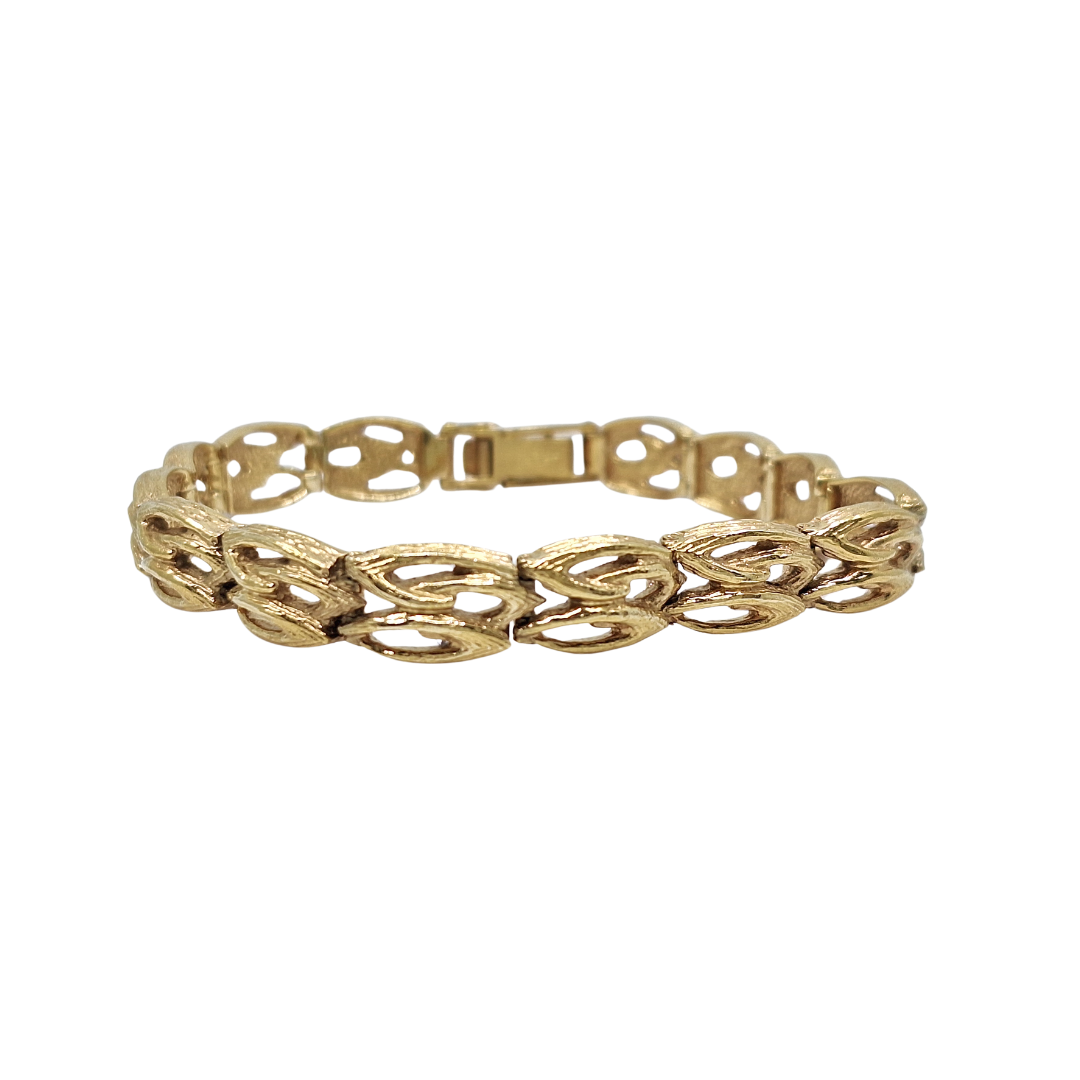 9ct Yellow Gold Fancy Link Bracelet 7.5"