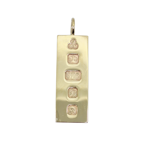 9ct Yellow Gold Ingot Pendant