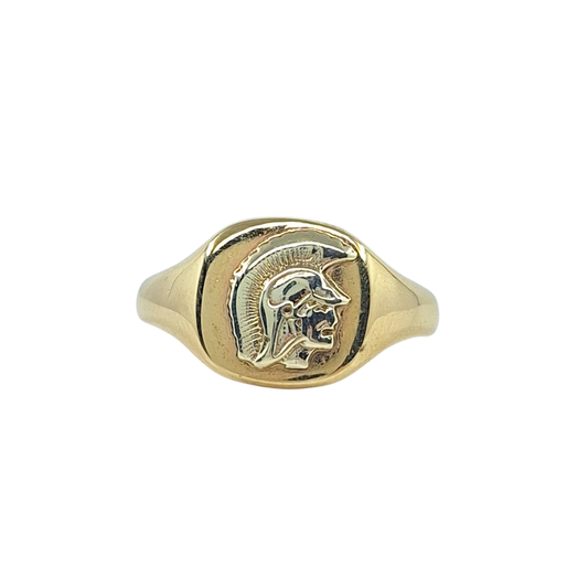 9ct Yellow And White Gold Gents Centurion Signet Ring