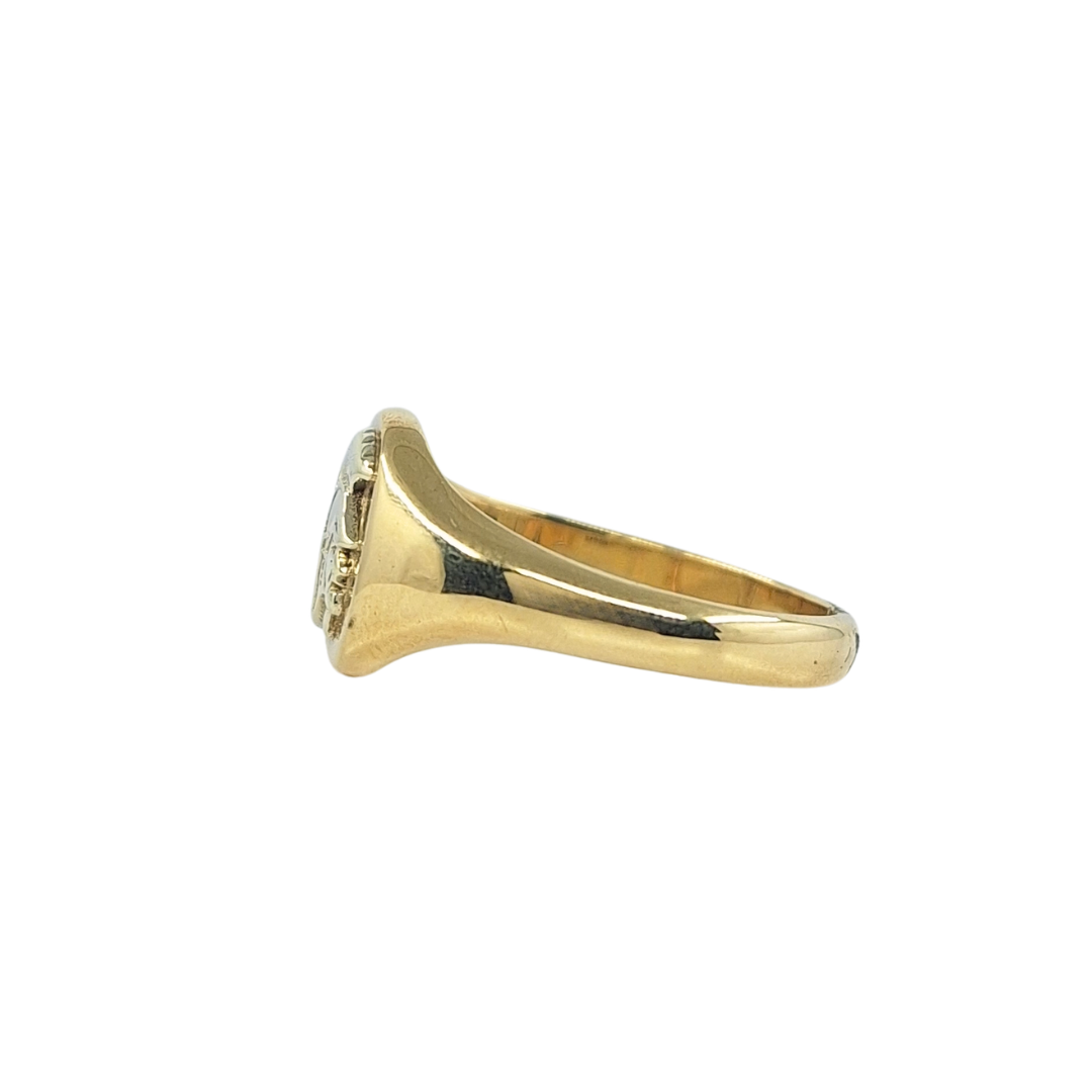 9ct Yellow And White Gold Gents Centurion Signet Ring