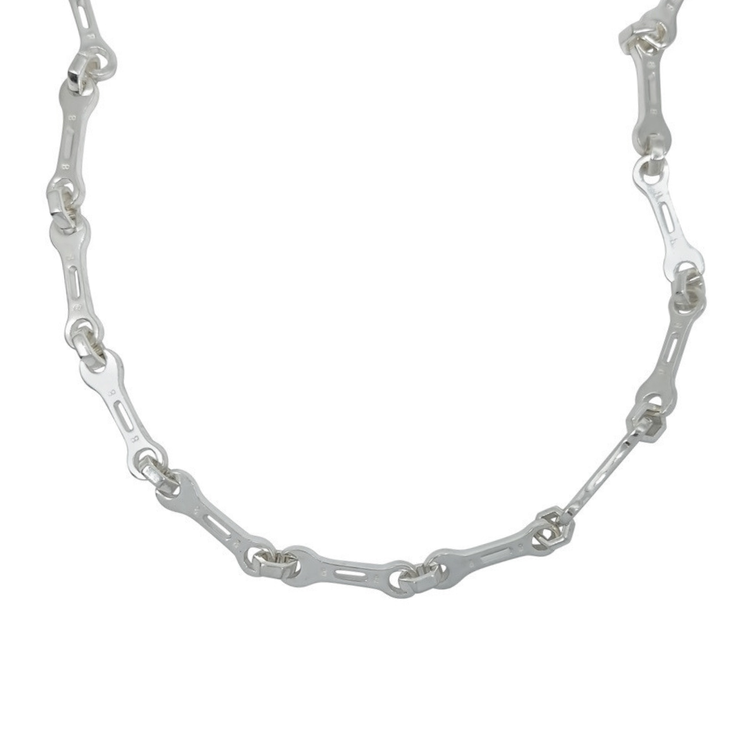 Silver Spanner Link Chain 24"
