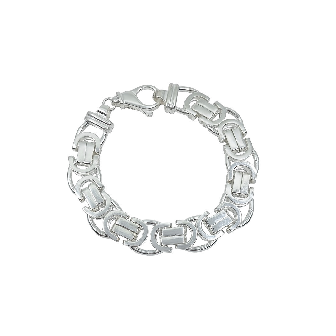 Silver Byzantine Bracelet 8"