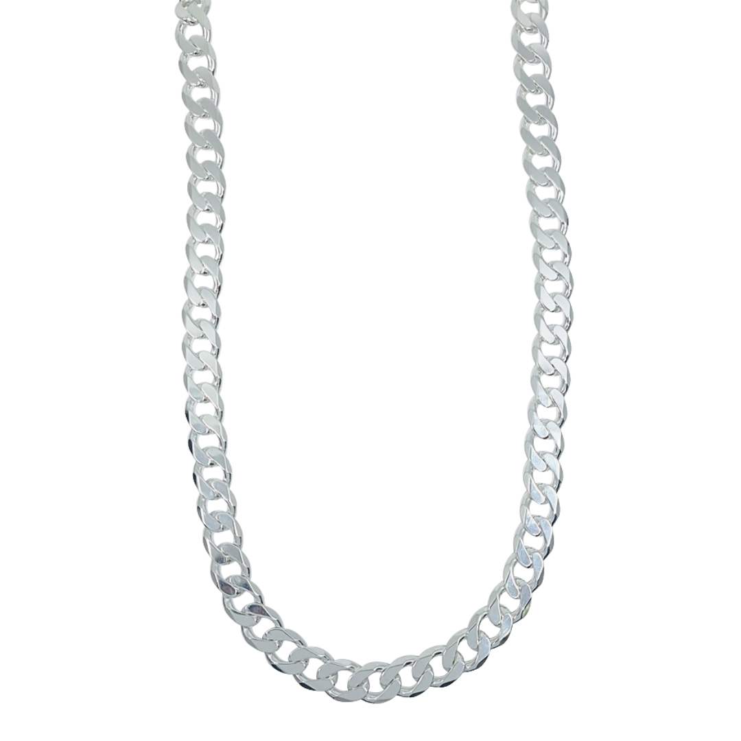 Silver Curb Chain 26"