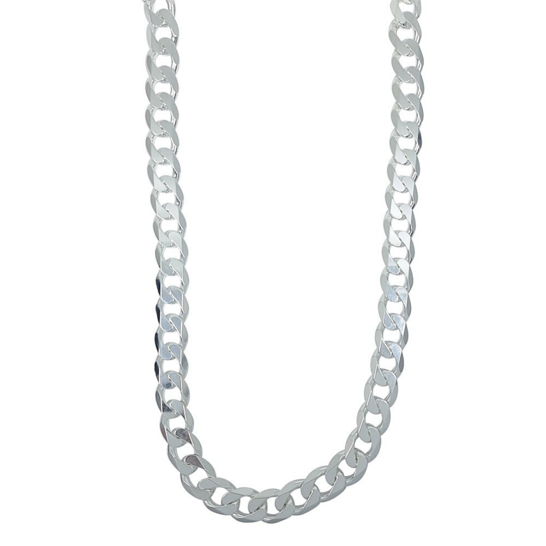 Silver Curb Chain 24.5"