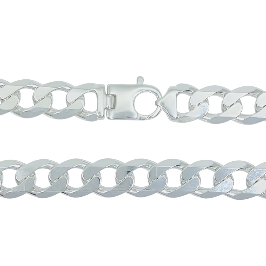 Silver Curb Chain 24.5"