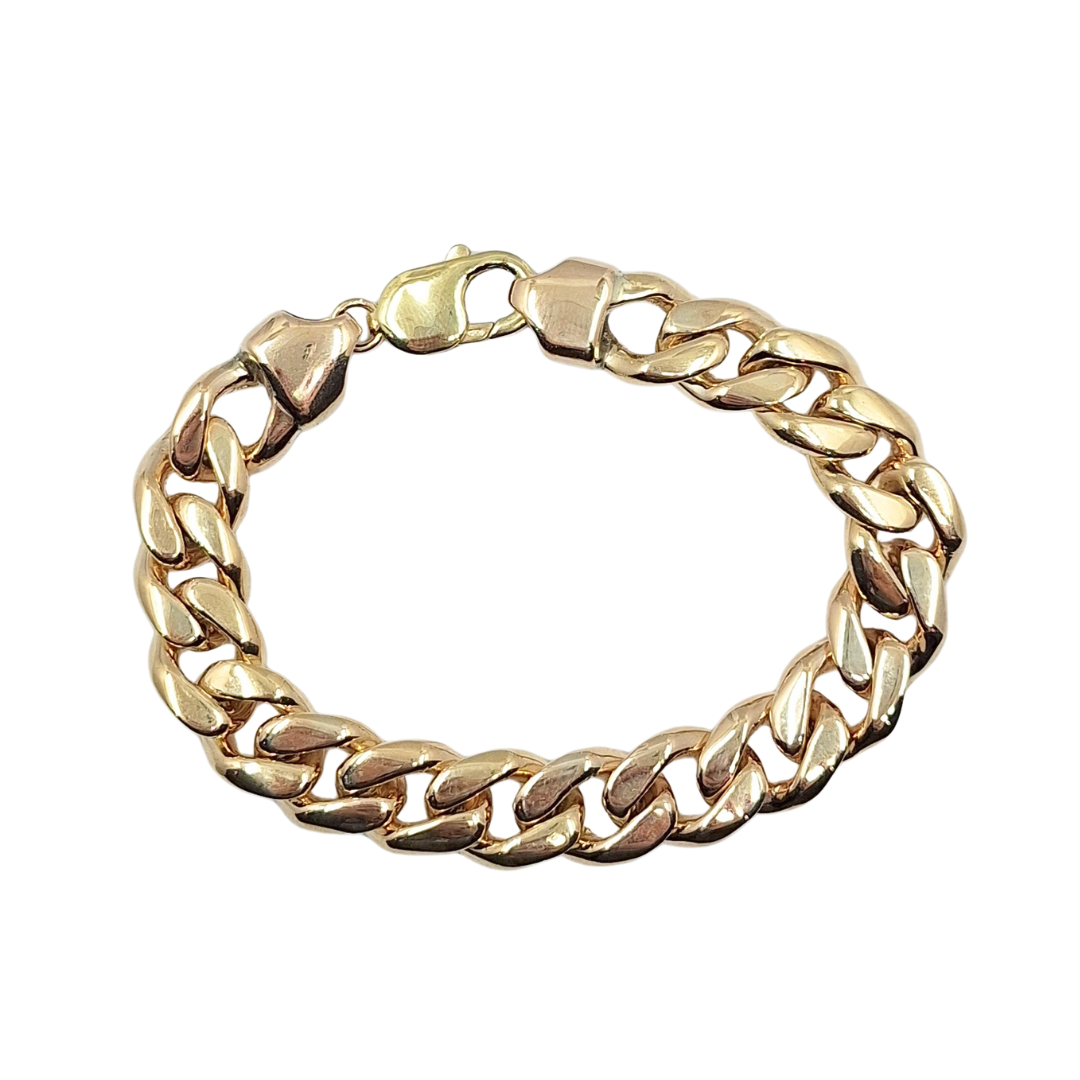 9ct Yellow Gold Curb Bracelet 8"