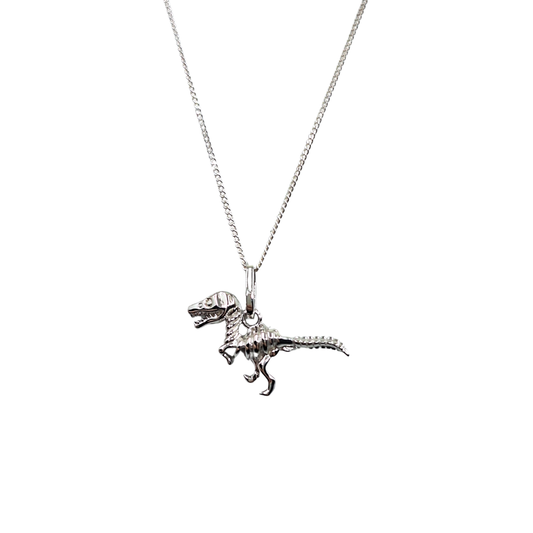 Silver Dinosaur Necklace