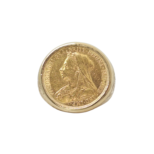 Full Sovereign Queen Victoria Ring