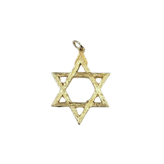 9ct Yellow Gold Star of David Pendant
