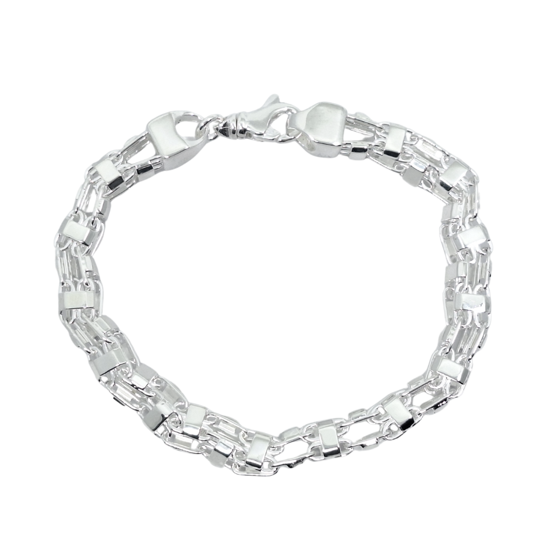 Silver Cage Style Bracelet 8.5"