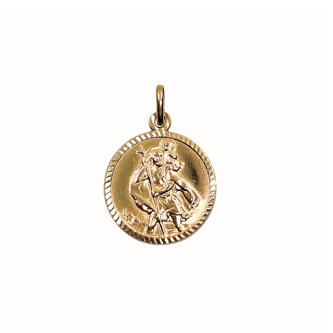 9ct Yellow Gold St Christopher Pendant