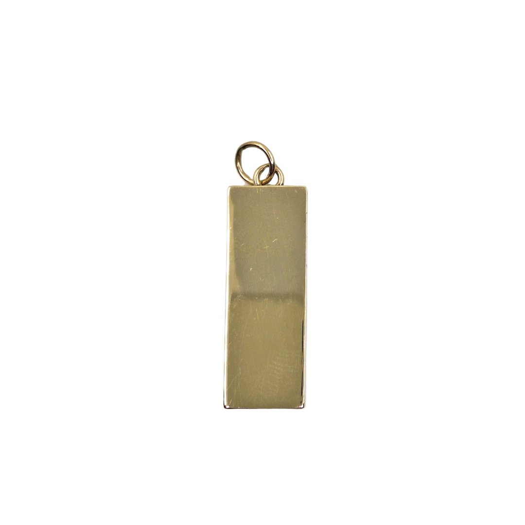 9ct Yellow Gold Ingot Pendant