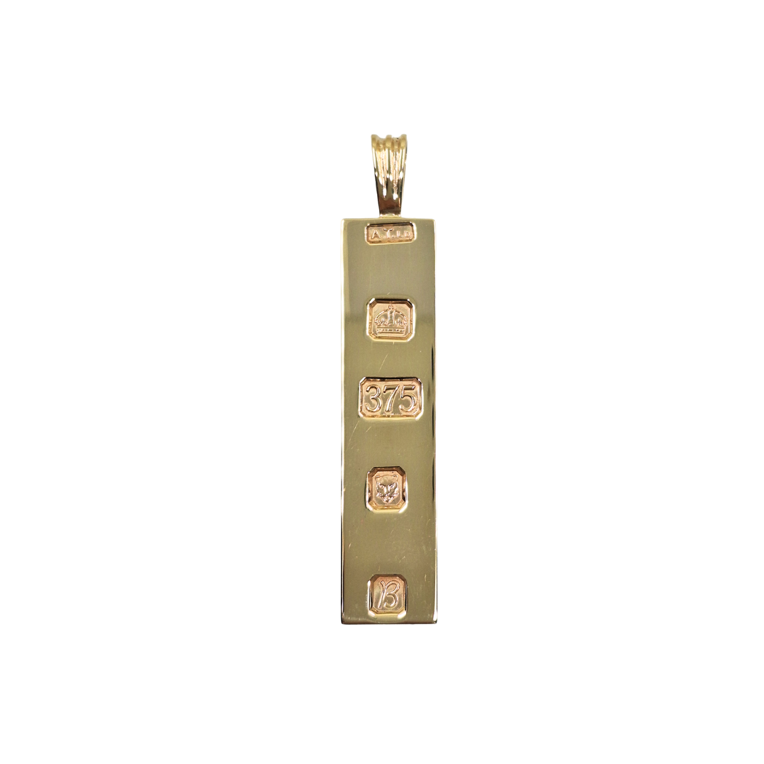 9ct Yellow Gold Ingot Pendant