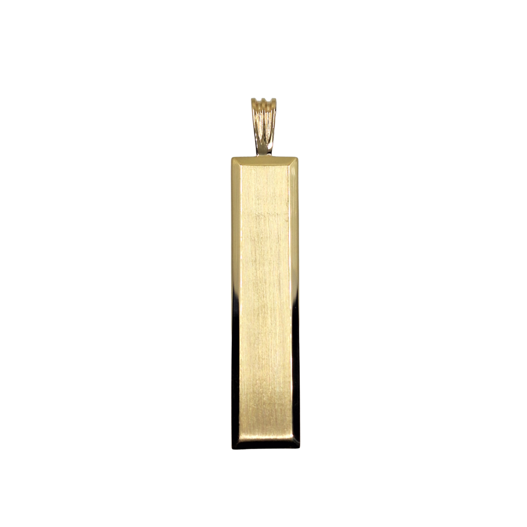 9ct Yellow Gold Ingot Pendant