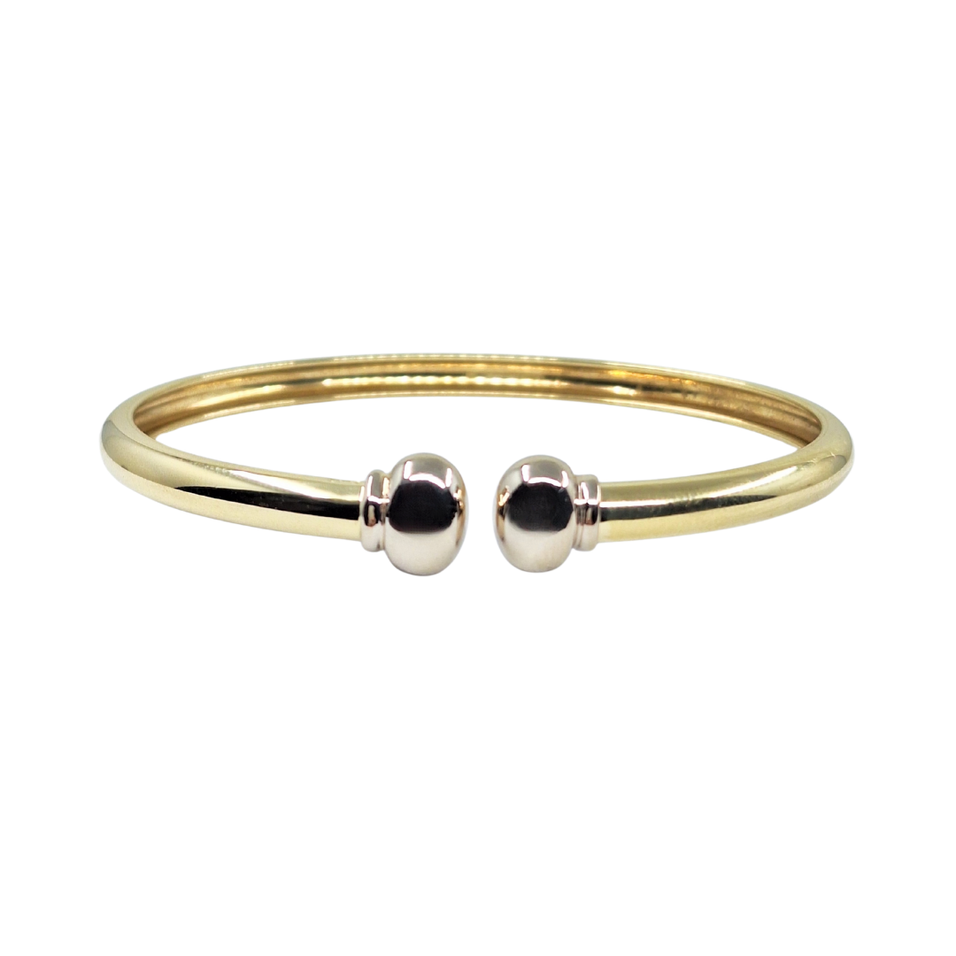 14ct Yellow & White Gold Bangle