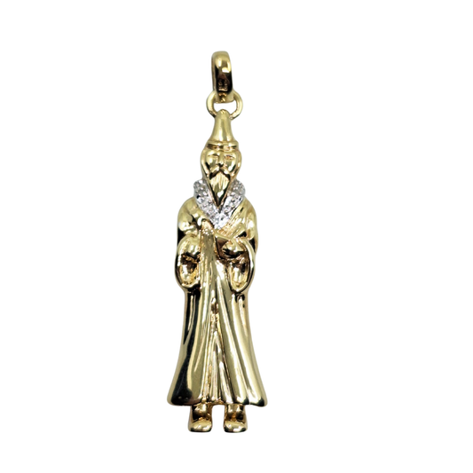 9ct Yellow Gold Diamond Wizard Pendant