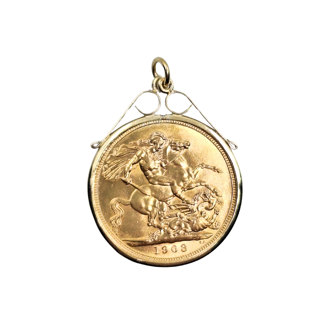 Full Sovereign Pendant 1963