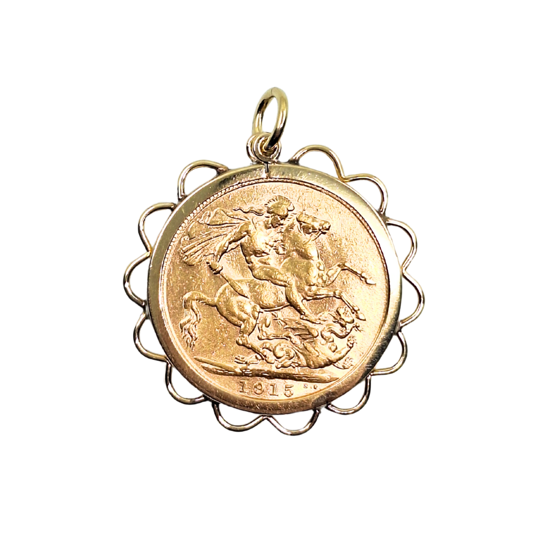 Full Sovereign Pendant 1915