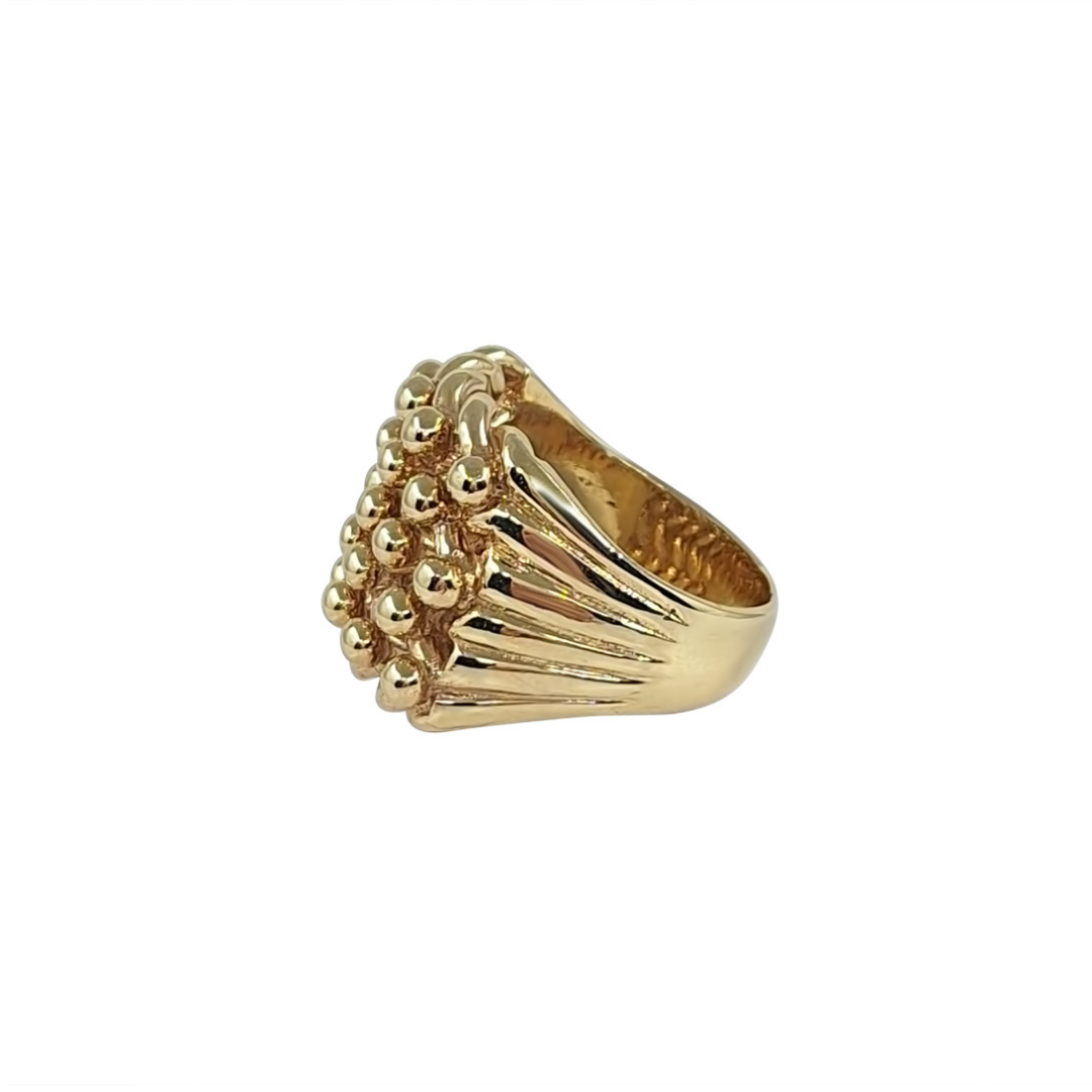 9ct Yellow Gold 5 Row Keeper Ring