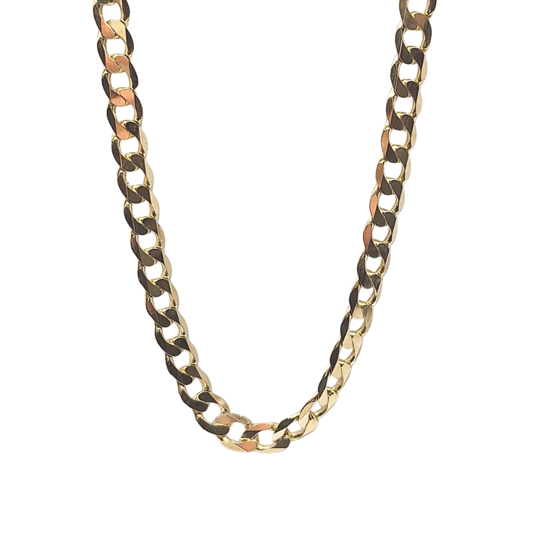 9ct Yellow Gold Curb Chain 20"