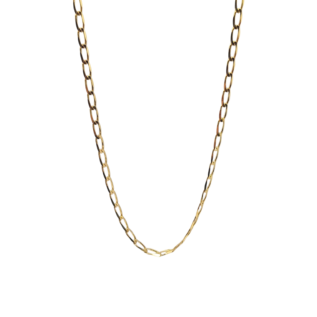 9ct Yellow Gold Curb Chain 23.5"