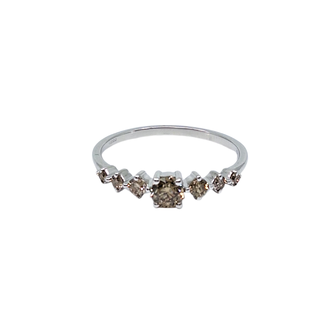 9ct White Gold Champagne Diamond Ring 0.50ct