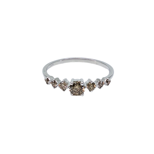 9ct White Gold Champagne Diamond Ring 0.50ct