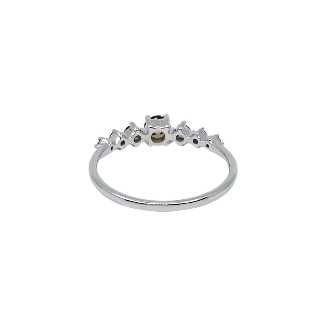 9ct White Gold Champagne Diamond Ring 0.50ct