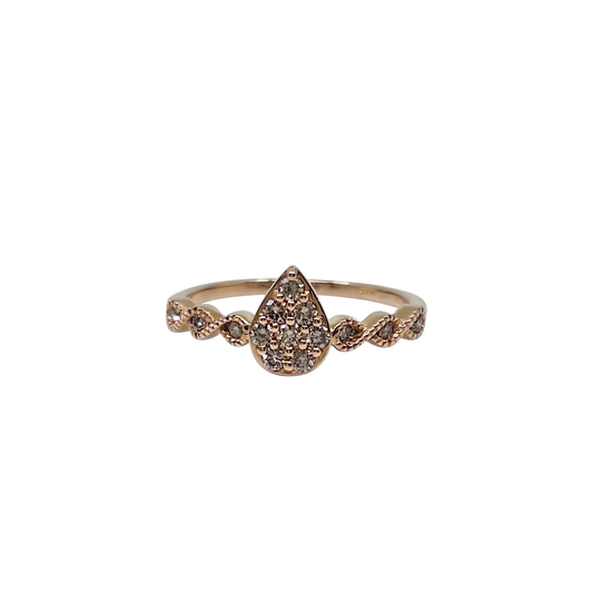 9ct Rose Gold Diamond Ring 0.33ct