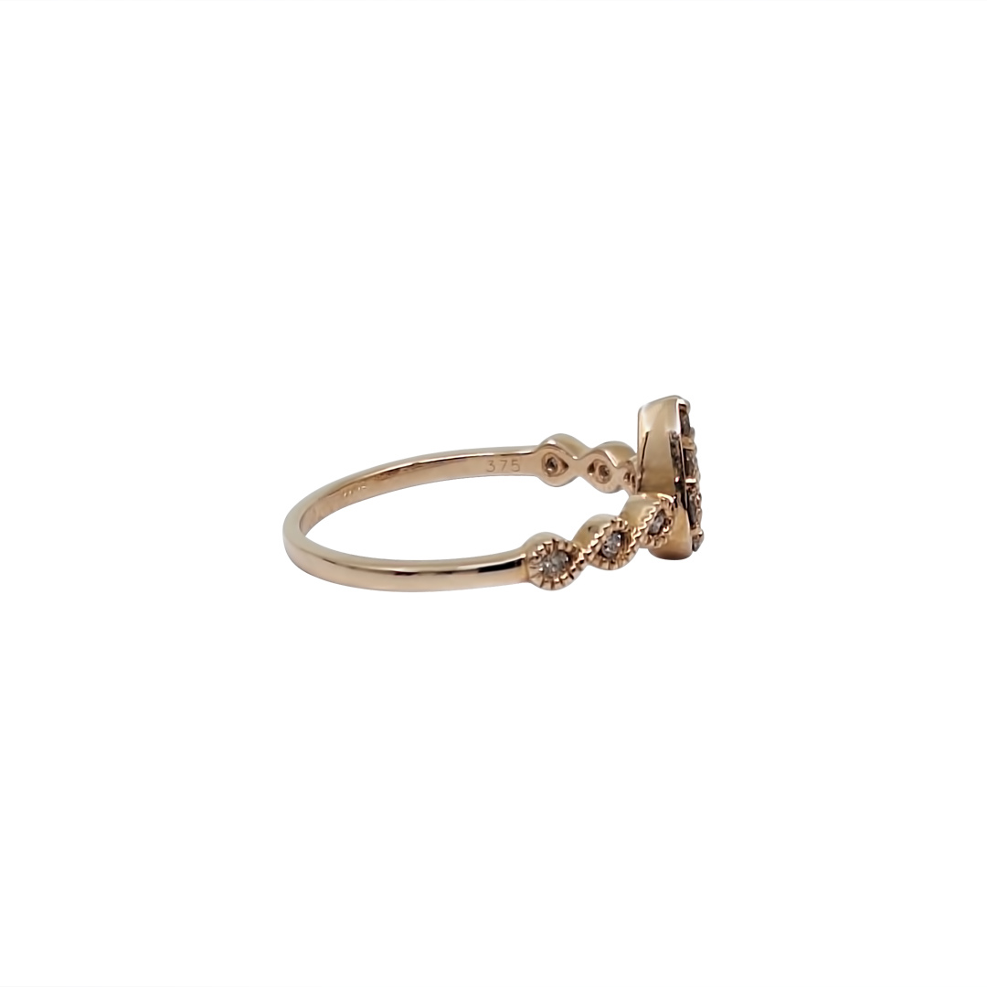 9ct Rose Gold Diamond Ring 0.33ct