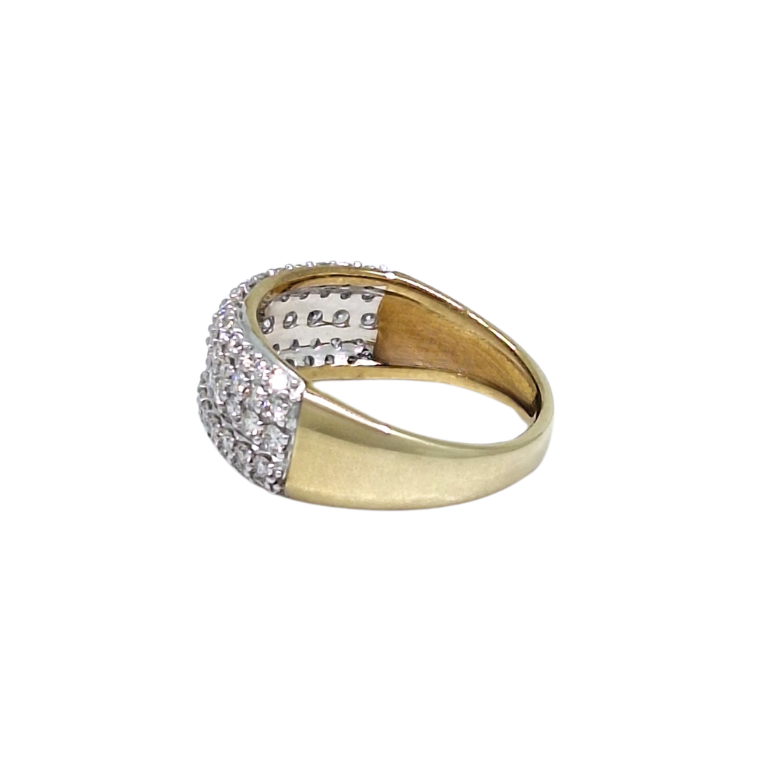 9ct Yellow Gold Diamond Band Ring 0.75ct