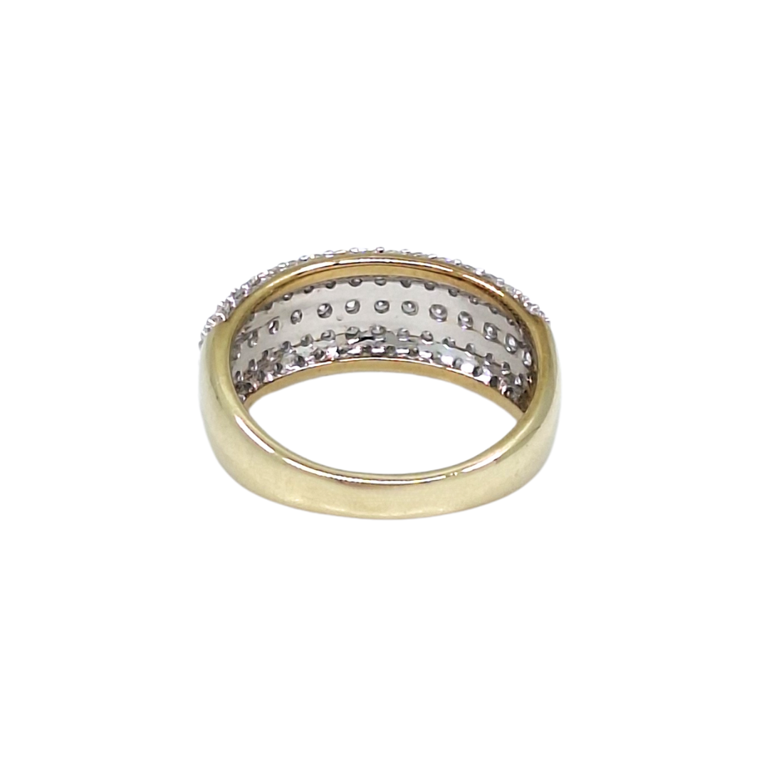 9ct Yellow Gold Diamond Band Ring 0.75ct