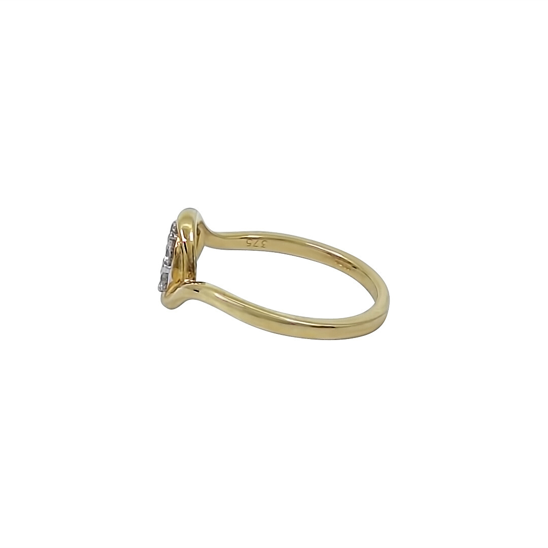 9ct Yellow Gold Diamond Cluster Ring 0.25ct