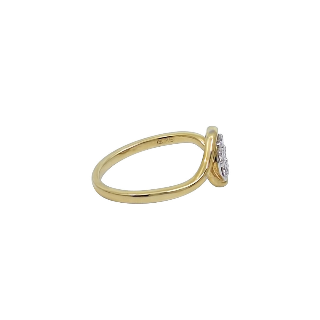 9ct Yellow Gold Diamond Cluster Ring 0.25ct