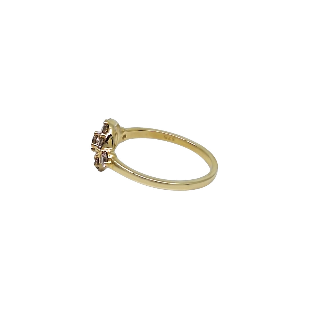 9ct Yellow Gold Diamond Cluster Ring 0.50ct