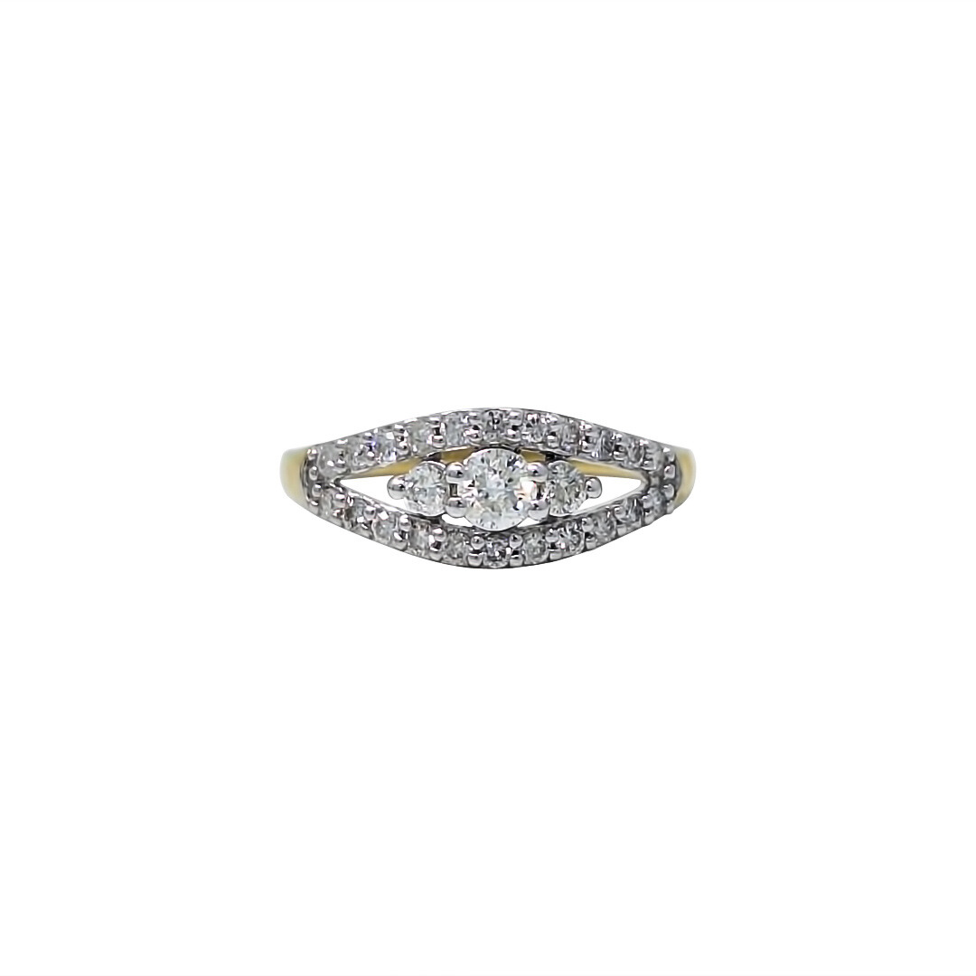 9ct Yellow Gold Diamond Ring 0.50ct