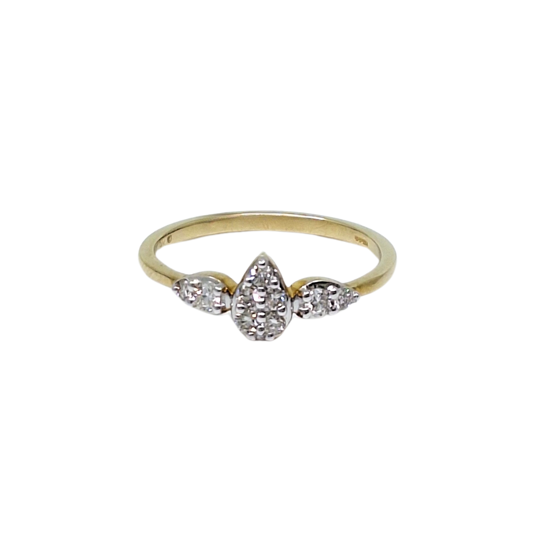 9ct Yellow Gold Diamond Ring 0.20ct