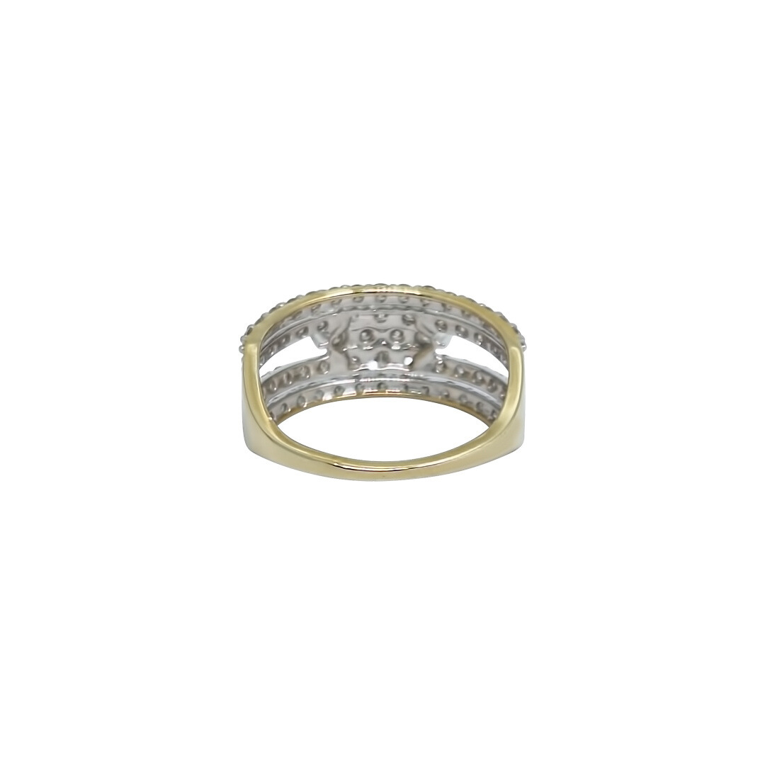9ct Yellow Gold Diamond Fancy Band Ring 1ct