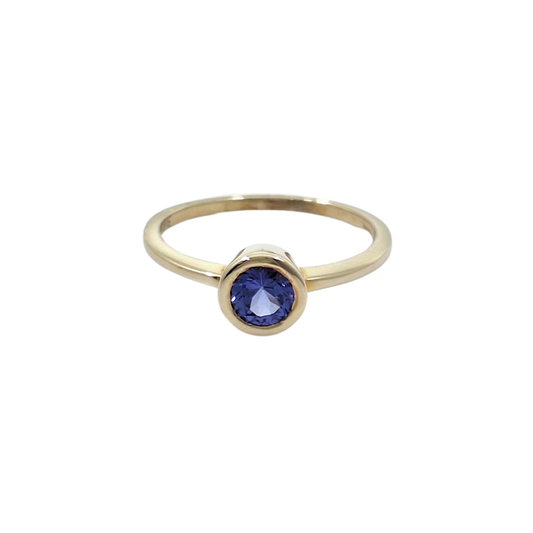 9ct Yellow Gold Tanzanite Ring 0.56ct