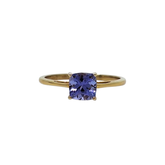 9ct Yellow Gold Tanzanite Solitaire Ring